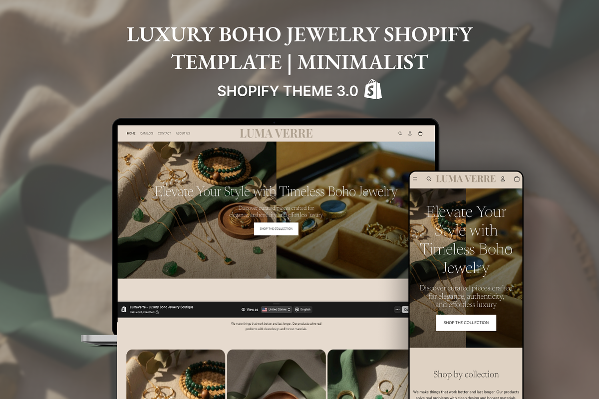 Luma Verre Jewelry Shopify Theme, a Shopify Template by AtelierDuVow (Photo 1 of 10)