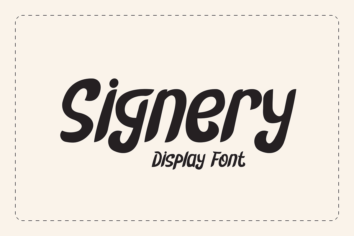 Signery – Display Font, a Sans Serif Font by Pinisi ART (Photo 1 of 10)