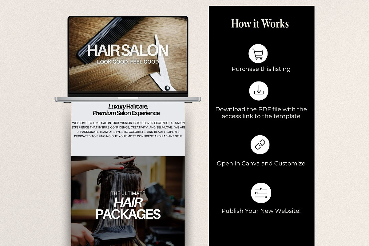 Hairstylist Website Template preview 4