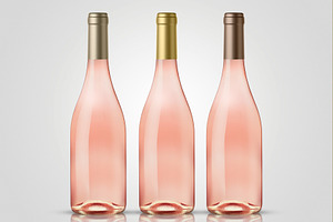 Mockup 3 bottle rose wine 0 featuring alcohol, alcoholic drinks, and