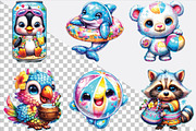 Summer Beach Animals Clipart Bundle., an Illustration by SVGArt (Thumbnail 2 of 9)