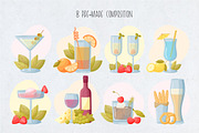 Cocktail Drinks Collection, a Food Illustration by IllarArt (Thumbnail 6 of 10)