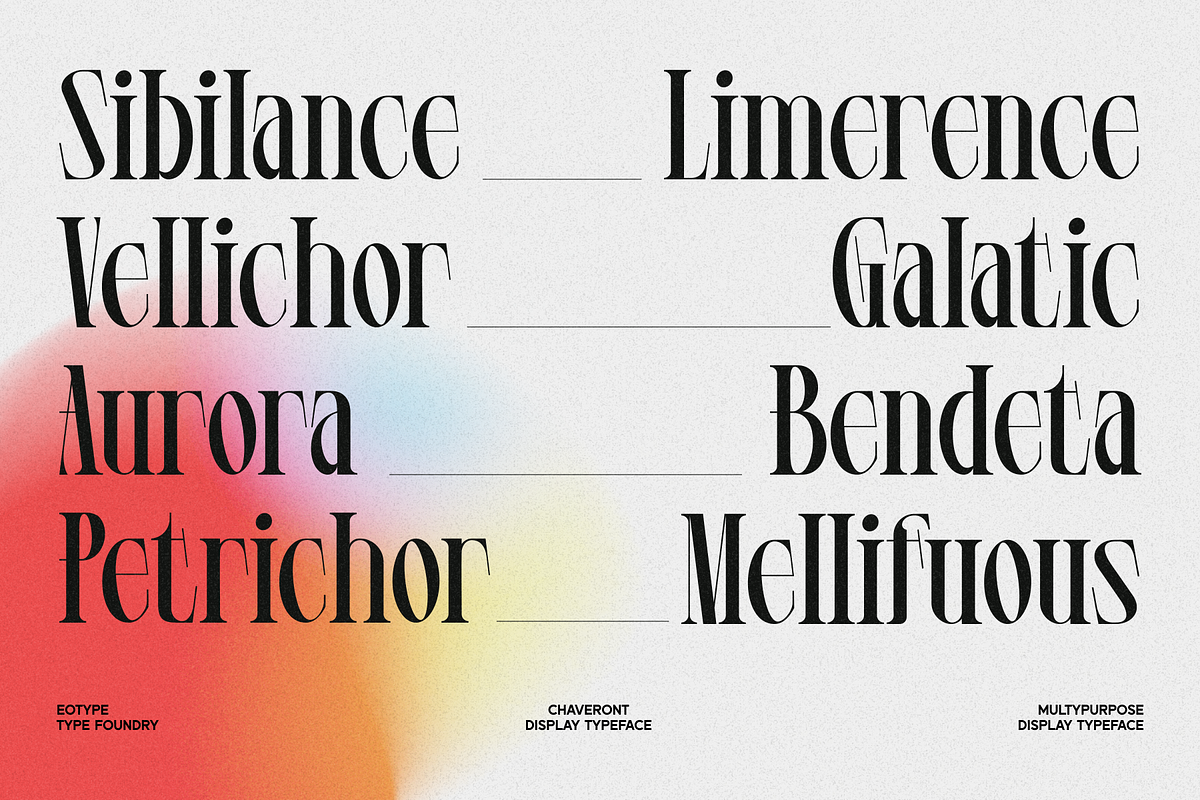 Chaveront, a Serif Font by Eotype Studio (Photo 4 of 14)