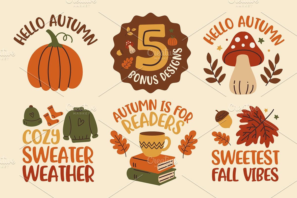 Autumn and Fall Illustration Bundle, an Object Graphic by ashek (Photo 4 of 8)