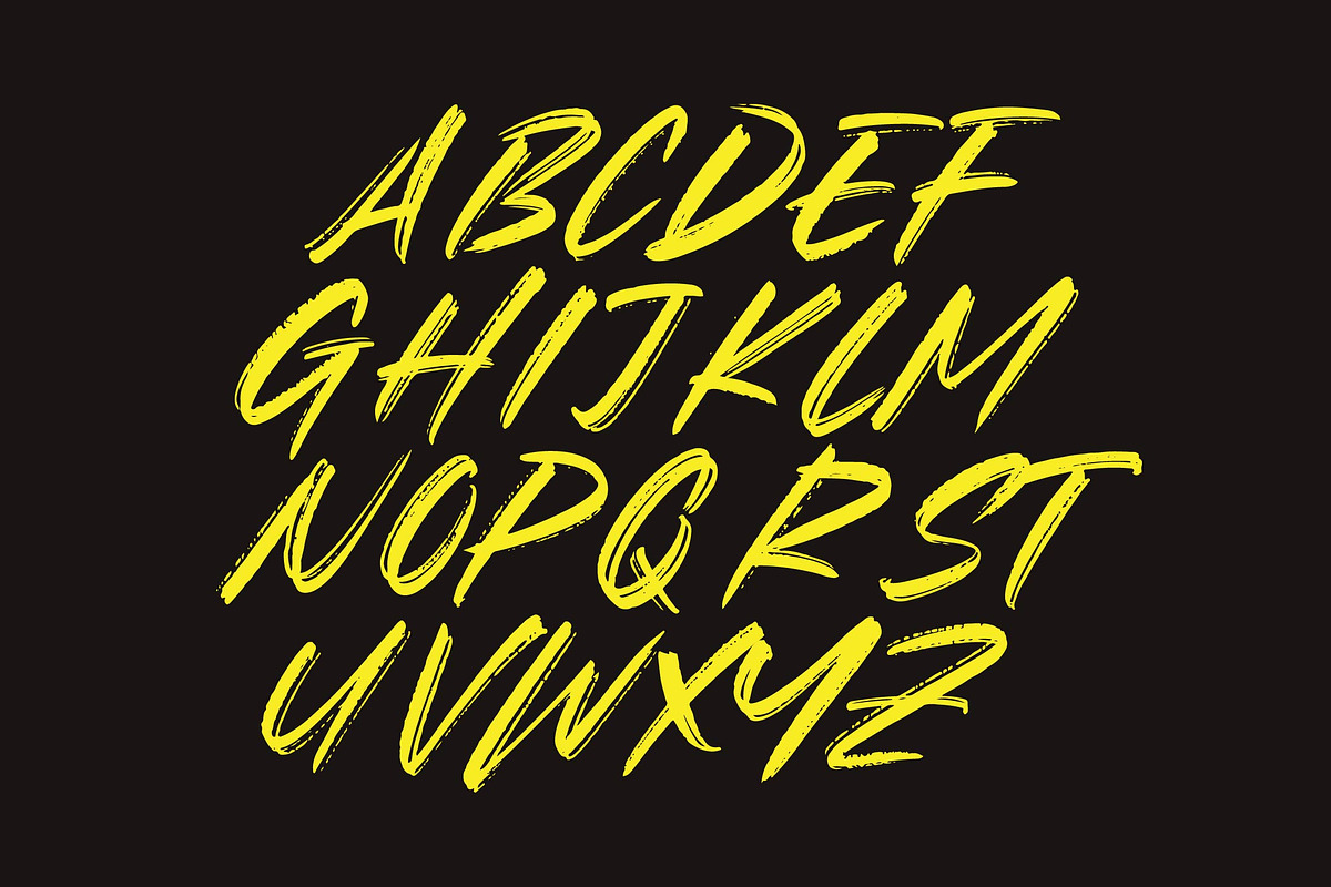 Broken Khemory Display Brush Font, a Script Font by Letterena Studios Script (Photo 12 of 15)