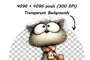 Whimsical Cat Birthday Clipart Set, an Illustration by one-touch (Thumbnail 9 of 16)