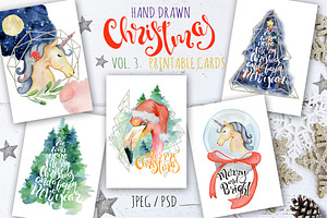 Christmas Watercolor Cards Vol.3