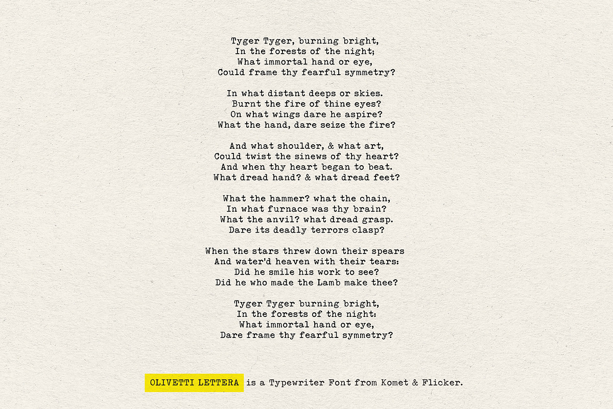 Olivetti Lettera - A Typewriter Font, a Serif Font by Komet & Flicker (Photo 4 of 13)