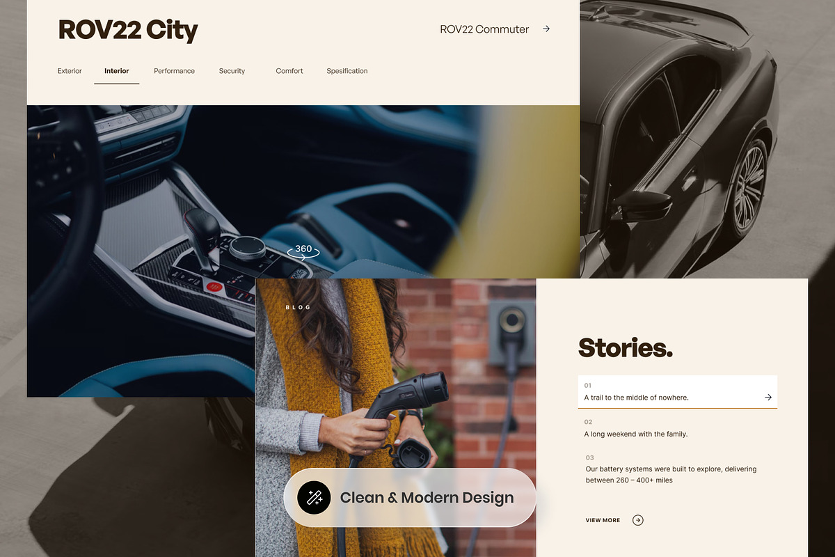 Electric Car Web UI Template, a Websites & App Template by SLAB! Design