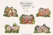 Fragrant garden-great watercolor set, a Decorative Illustration by Pamyatka Shop (Thumbnail 20 of 24)