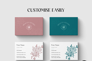 Canva Beauty Business Card Template