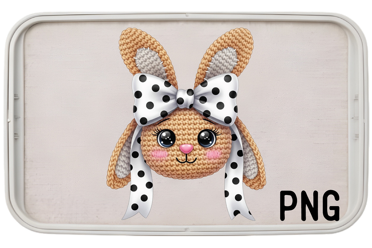 Yarn Crochet Easter Bunny PNG, an Illustration by Black Bird Studio (Photo 3 of 3)