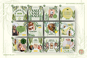 50 Greenery Instagram Canva Template, a Social Media Template by Millusti (Thumbnail 4 of 10)