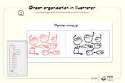 Cat Illustrations Hand-Drawn Kawaii, an Animal Illustration by Peg Design (Thumbnail 4 of 6)