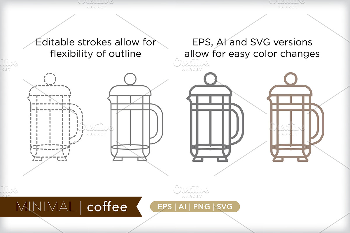 Minimal coffee icons, an Outline Icon by Picture Window (Photo 5 of 5)