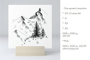 Mountains. Sketch landscape., an Illustration by Canatic (Thumbnail 3 of 6)
