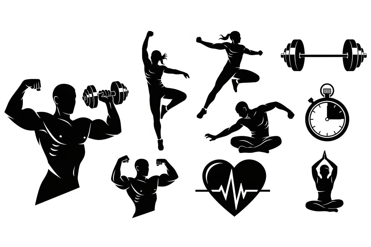 Ultimate Fitness Gym Vector Bundle, an Illustration by Creativeshirt (Photo 3 of 51)
