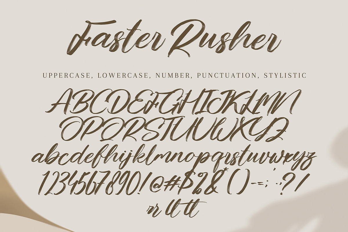 Faster Rusher, a Handwritten Font by pineungtype (Photo 6 of 6)