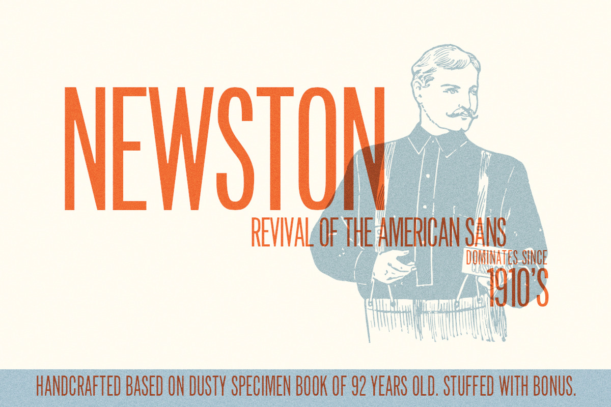 Newston, a Sans Serif Font by Unember (Photo 1 of 5)