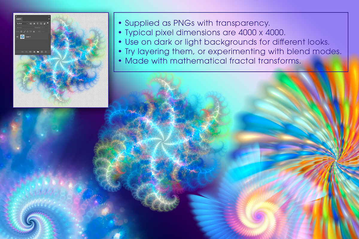 Fantasy Fractals - transparent PNGs, an Object Graphic by synthetick (Photo 2 of 5)