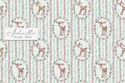 Cute Deers Card and Pattern, a Pattern Graphic by SirenaArt (Thumbnail 5 of 13)