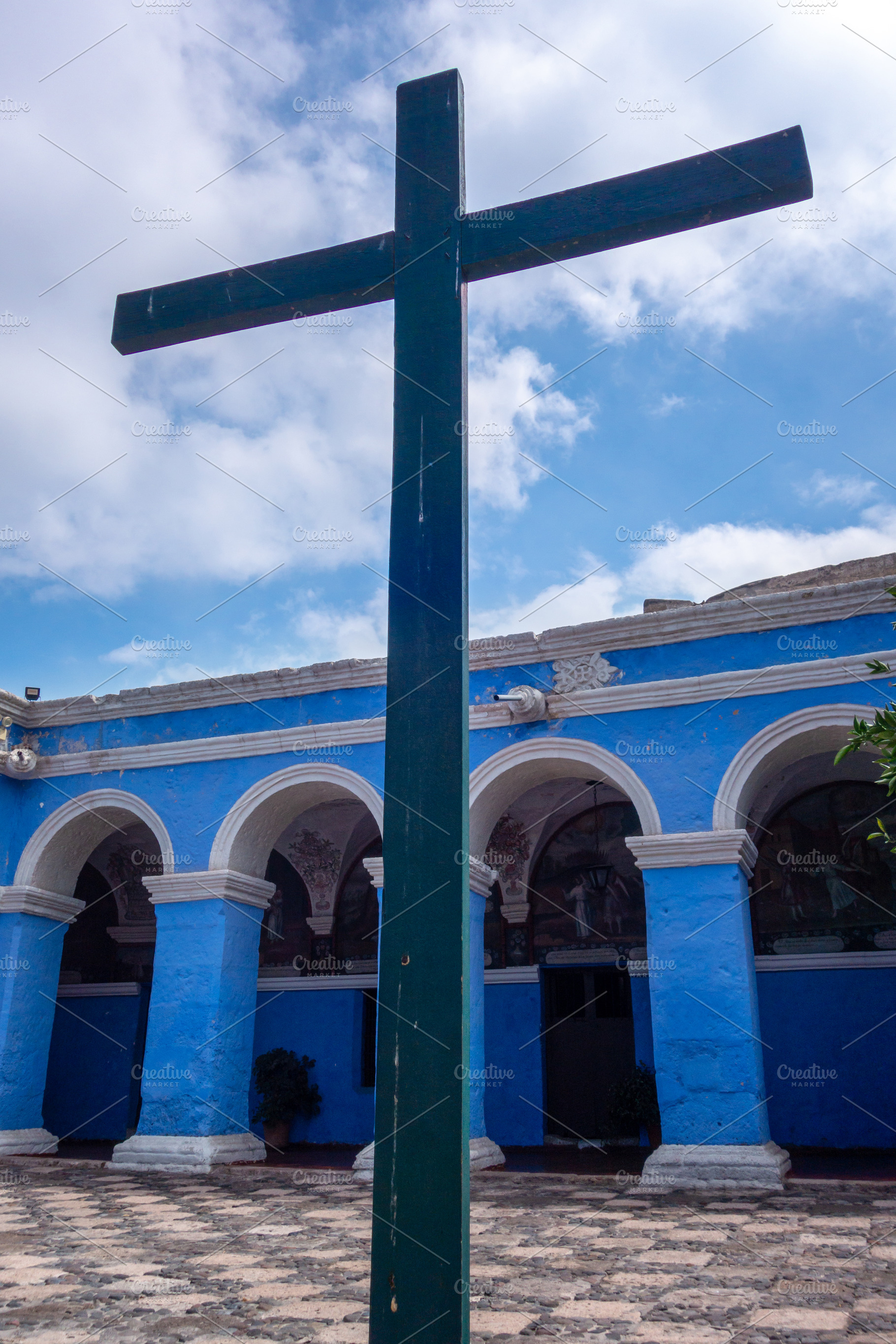 Peaceful Courtyard at Santa Catalina Monastery, Arequipa, Peru, a Nature Photo by GoodGoods