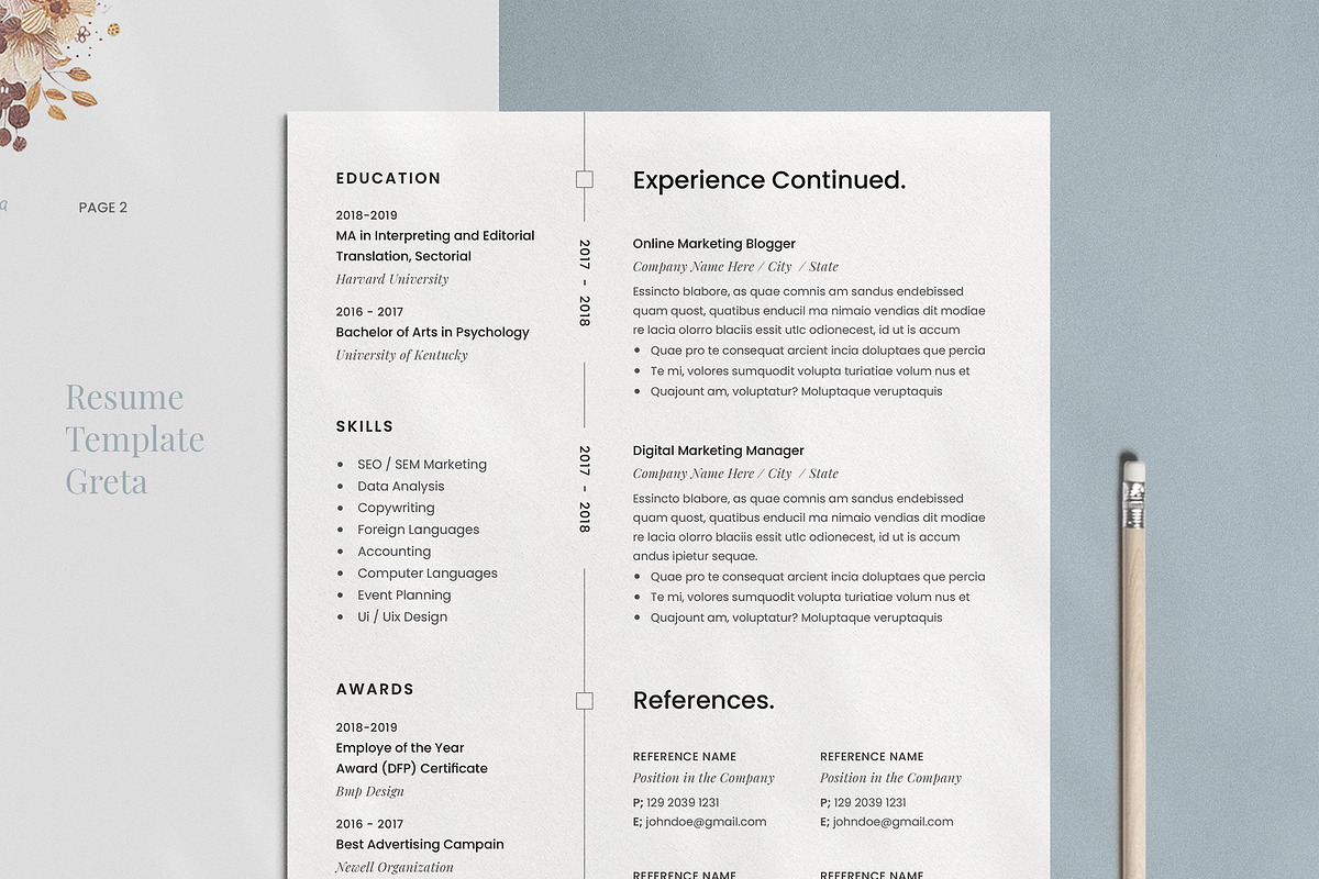 Resume Template Canva, a Resume Template by Estartshop (Photo 5 of 7)