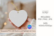 Heart Ornament Mockup, a Merchandise Mockup by EmpaviMockups (Thumbnail 2 of 6)