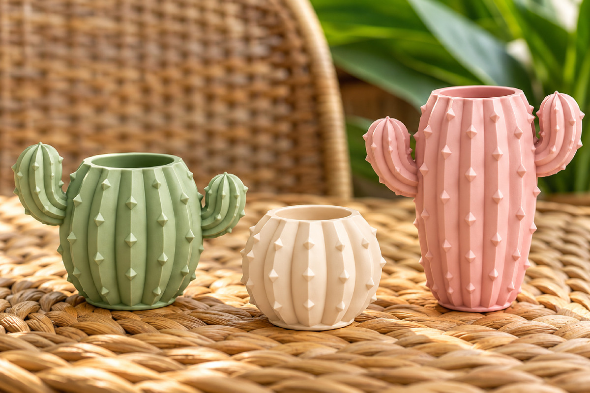 Cactus Vase Planter 3D STL, a Scene 3D Model by Layerology (Photo 4 of 4)