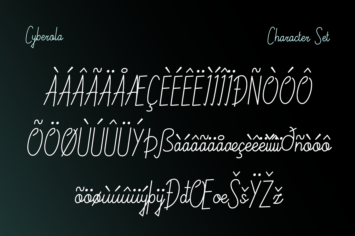 Cyberola – Futuristic Script Font, a Script Font by Drizy (Photo 4 of 10)