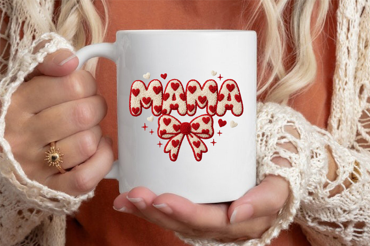 Faux Yarn Valentine’s Day Mama Png, an Illustration by designcity5 (Photo 3 of 9)