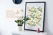 Vines Yellow Floral Seamless Pattern, a Pattern Graphic by Little Creative Scribbles (Thumbnail 2 of 7)