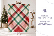 Christmas Fleece Blanket Mockup, a Household Mockup by Mie Mockup Studio (Thumbnail 3 of 5)