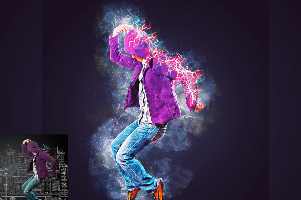 Power Effect Photoshop Action, an Action Add-On by Studio Retouch