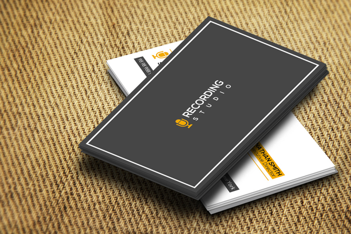 Recording Studio Card CM169, a Business Card Template by annozio (Photo 3 of 4)