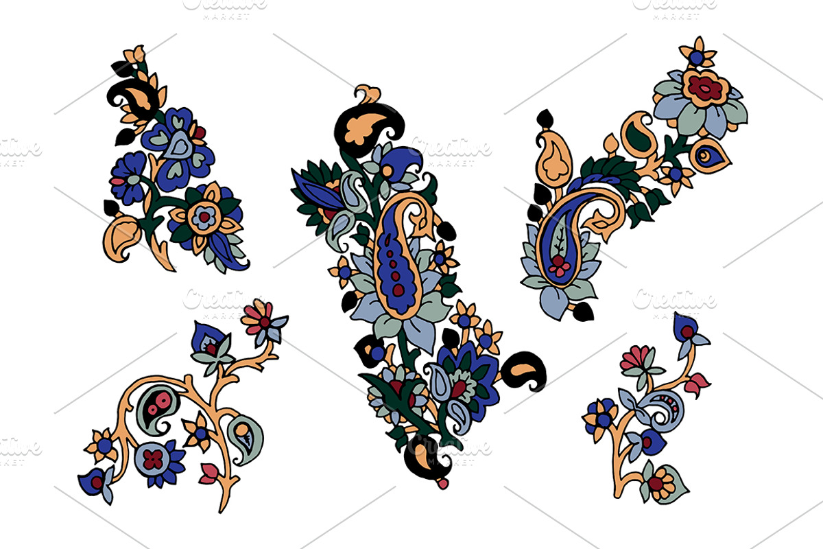 Paisley Vector Bundle, an Illustration by StabuLaRasa illustration (Photo 6 of 27)