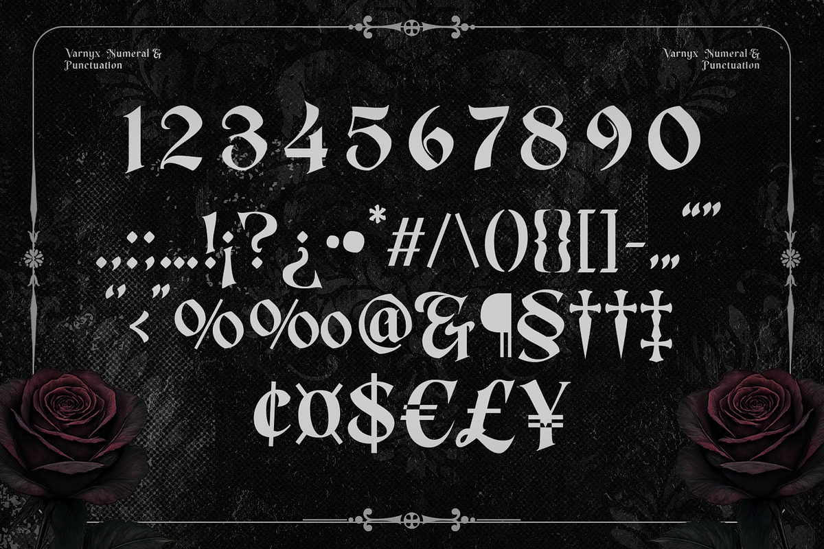 Varnyx - Romance Horror Font Family, a Blackletter Font by Inviline.co (Photo 5 of 15)