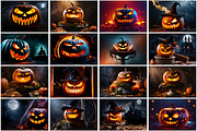 Creepy Halloween Pumpkin Wallpaper, a Background Graphic by Forhadx5 (Thumbnail 8 of 8)
