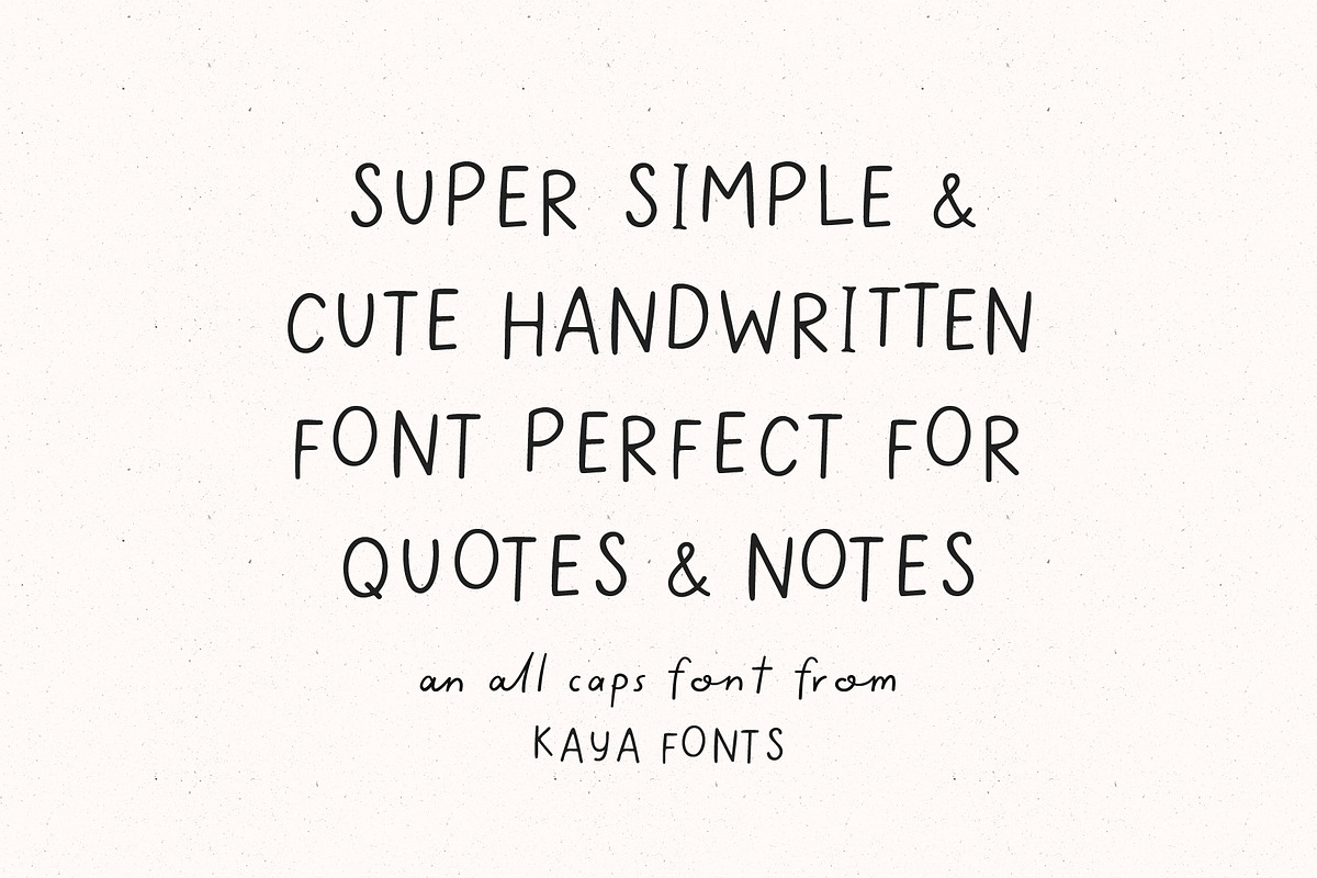 Positive Quotes - All Caps Font, a Handwritten Font by Kaya Fonts (Photo 1 of 25)