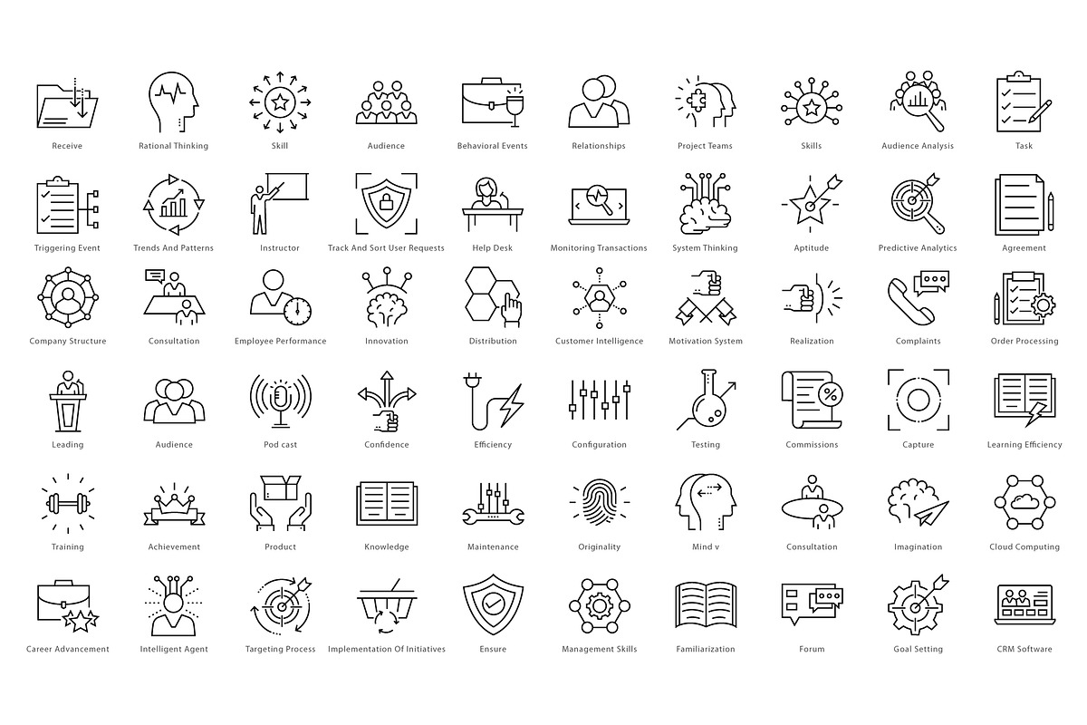 1270 Business Line Icons, an Outline Icon by Creative Stall (Photo 16 of 22)