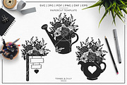 Romantic Floral Bundle - Overlay SVG, an Illustration by Tommy & Tilly Design (Thumbnail 4 of 5)