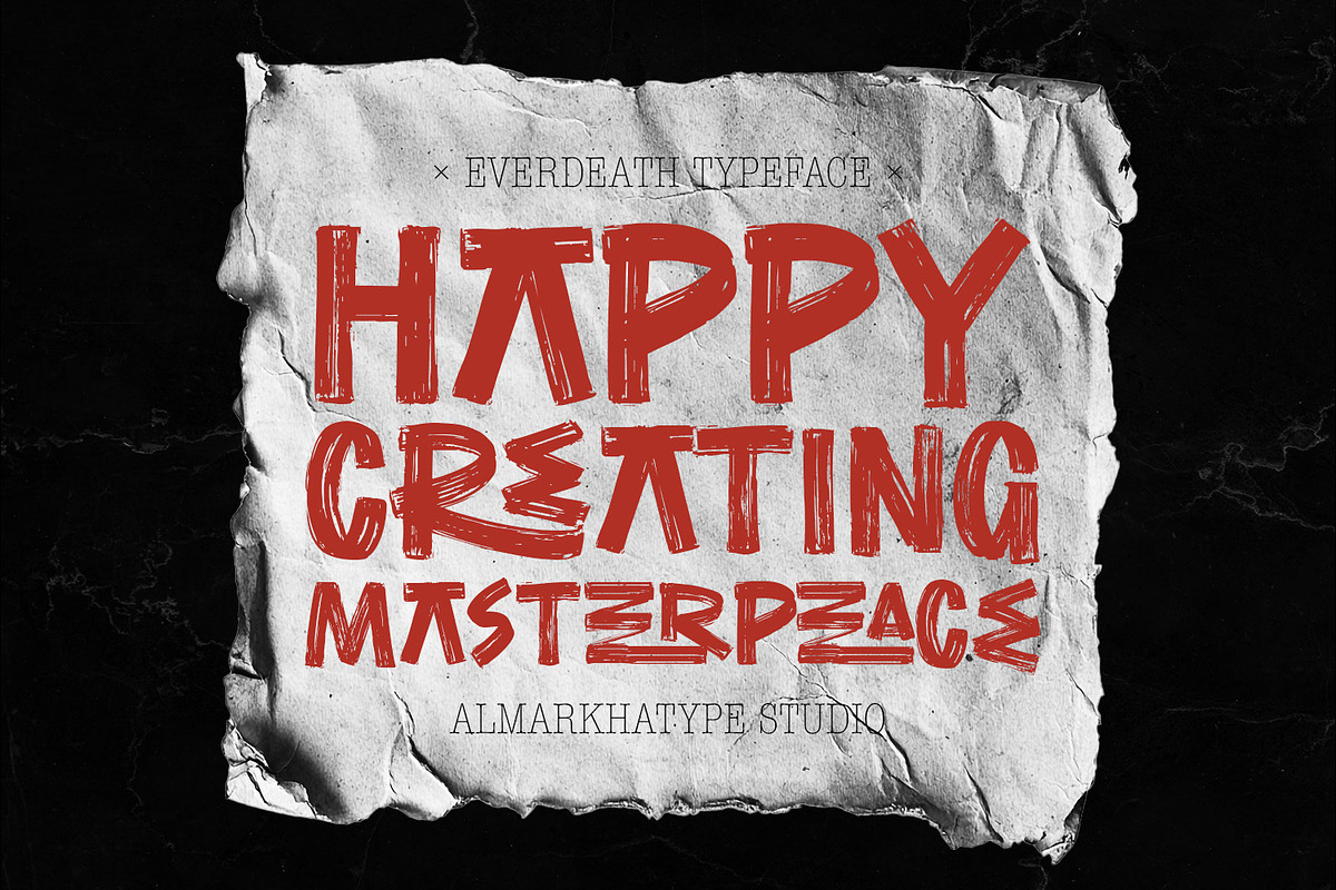 Everdeath – Handbrush Typeface, a Handwritten Font by Almarkhatype (Photo 4 of 15)