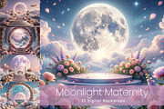 Moonlight Maternity Digital Backdrop, a Background Graphic by 3Motional (Thumbnail 1 of 9)