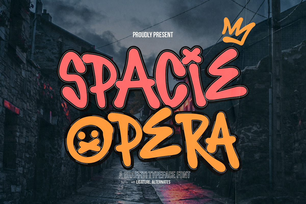 Spacie Opera | Graffiti Typeface, a Handwritten Font by Denustudios (Photo 1 of 15)