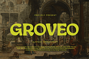 Groveo – Display Retro Font, a Serif Font by overlaytemplates (Thumbnail 1 of 5)