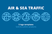 5 Logo Templates. Air & Sea Traffic, a Branding & Logo Template by Youhhou (Thumbnail 1 of 2)