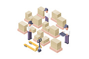 Warehouse Isometric Elements, a Transportation Illustration by Rassko (Thumbnail 3 of 5)
