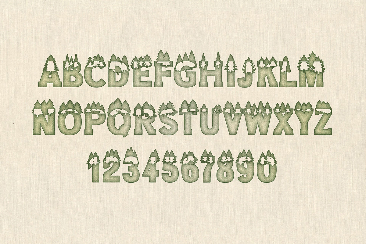 Forest Outdoors Font, a Font by vladocar (Photo 9 of 9)
