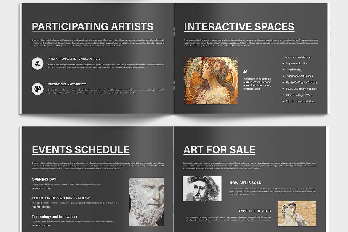 Art Exhibition Portfolio Design, a Brochure Template by MightyDesign (Photo 5 of 9)