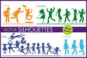 Vector Silhouettes of People & 1 Cat, a Person Illustration by edfredned (Thumbnail 2 of 3)